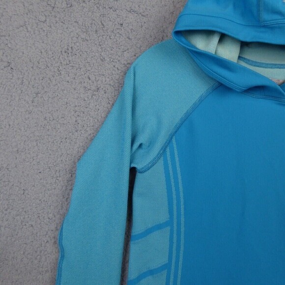 Athleta Womens Neothermal Hoodie Turquoise Blue Size M Style #722073 Baselayer - Picture 3 of 8